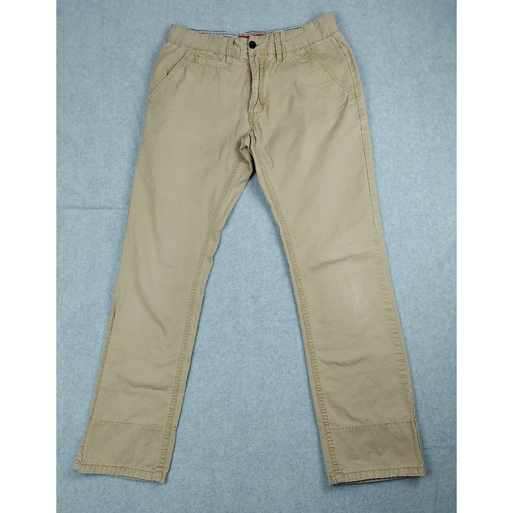 ORISUE sz‎ 30 (act 29X29) Mens Beige Tan Tailored Fit Cotton Casual Chino Pants